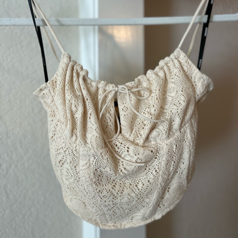 Cream Lace Corset Too